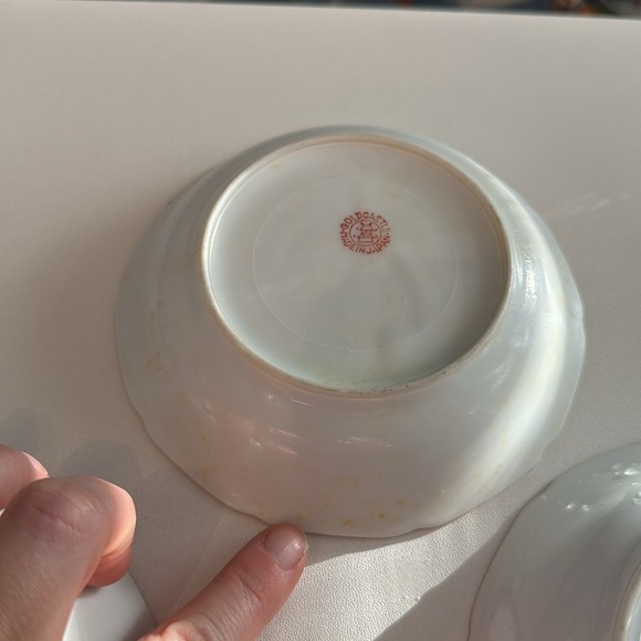 Vintage Gold Castle Japan Floral China Bowls Set of 4 - Cream and Pink - Picture 8 of 10